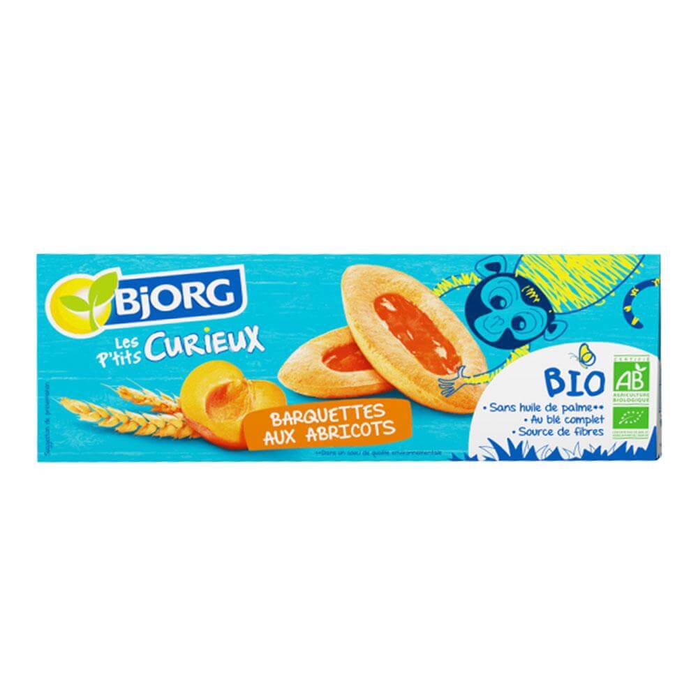 Barcute cu caise pentru copii Bjorg, bio, 120 g